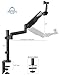 VIVO Black Height Adjustable Pneumatic Spring Microphone Counterbalance Arm Mount, Compact Mic Stand with Mounting Clamp (STAND-MIC01)