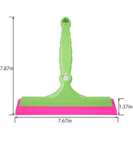 Image of 7.87'' Silicone Squeegee, 2 Pack 11.81 * 15.74'' Microfiber Glass Cleaning Cloth, Lint Free, Rubber Water Blade, Kitchen Countertop, Window Tint, Glass Door, Bathroom Mirror, Green