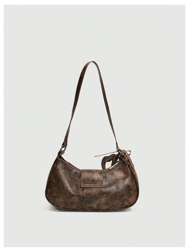 Image of GORGLITTER Women's Y2k Shoulder Bag Buckle Western Vintage Hobo Pu Leather Handbags with Coin Purse