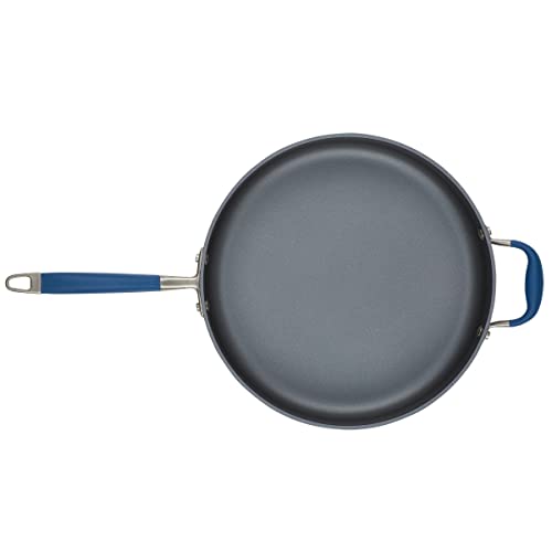 Anolon Advanced Home Hard Anodized Nonstick Sauté Pan With Helper Handle And Lid, 5 Quart - Indigo #TOP3