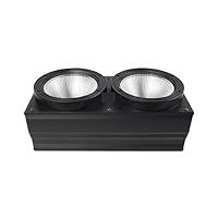 Projecteur LED COB 200W 2 En 1 - Blanc Chaud/Blanc, DMX, Maître-esclave, Son - Pour Scène, Fêtes, Bars (noir)