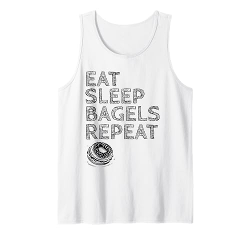 Eat Sleep Bagels Repeat Jewish Bread Snack Bagel Débardeur