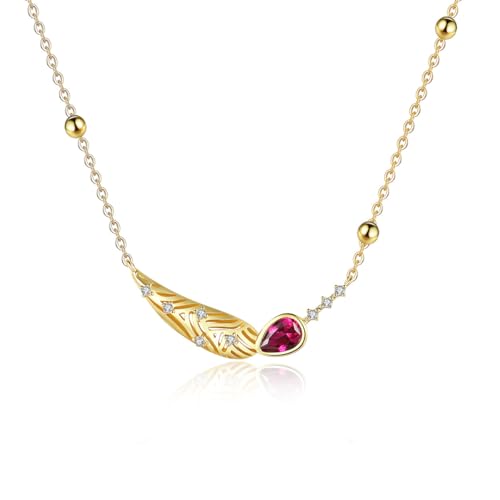 14K Gold Angel - Inspired Moissanite Necklace, Bohemian - Style Statement Jewelry for Women