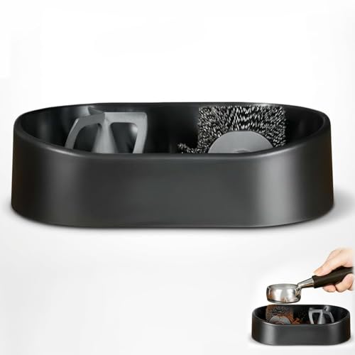 Kit De Nettoyage De Porte-filtre à Café, Nettoyeur De Porte-filtre Automatique Avec Support Stable Et Plateau Anti-déversement, Kit De Nettoyage En Profondeur Pour Expresso Professionnel