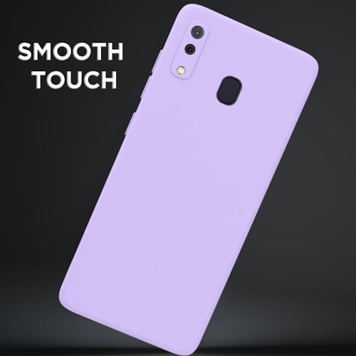 Image of Outlouders Back Cover for Samsung Galaxy A20 / A30 / M10s | Camera Protection | Durable Soft Matte Silicone Bumper Case (Purple)
