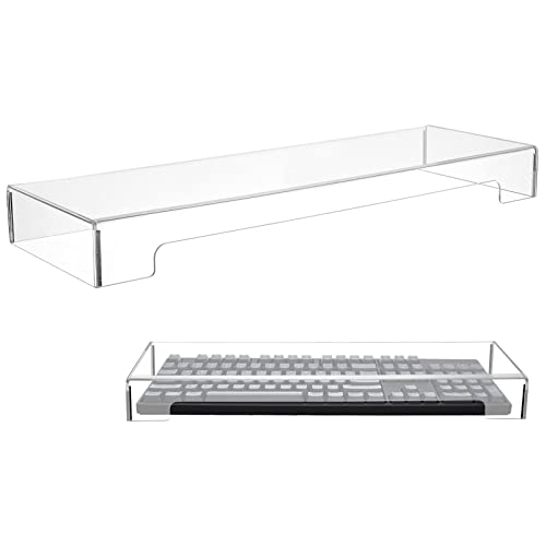Couvercle de d'ordinateur en acrylique clair pour protection de clavier sans fil en bureau