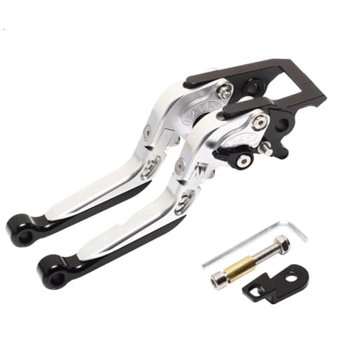 �n���h���o�[���o�[ For Forza 300 For NSS350 For Forza 350 2010-2024�p �I�[�g�o�C�A�N�Z�T���[ CNC�����\�܂肽���ݎ��N���b�`�u���[�L�n���h�����o�[ �p�[�L���O���b�N�t��(Silver)