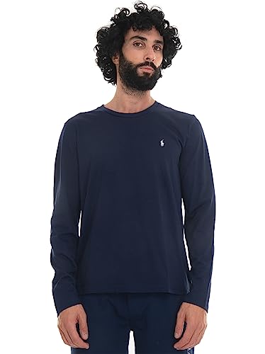 Ralph Lauren T-Shirt Uomo Underwear Blu LS Crew Neck