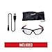 Coast SPG400 Rechargeable Lighted LED Safety Glasses with Built-In Inspection Beam, Scratch Resistant Interchangeable Lenses Black/Red