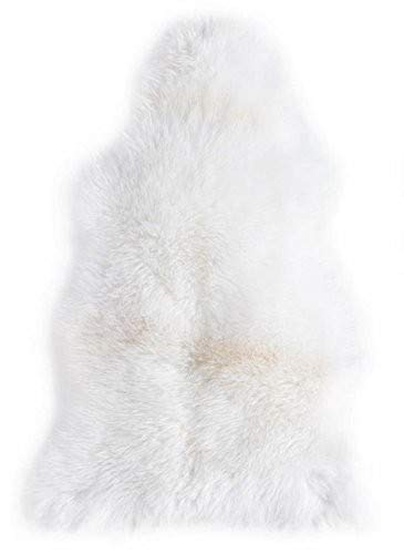 Taracarpet Kunstfell Teppich Silbergrau 055x080 cm Fellform Schaffell