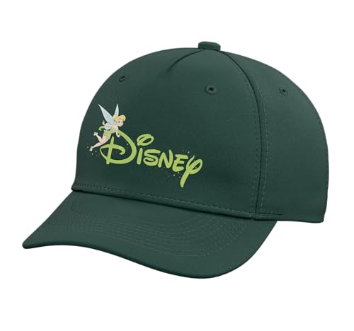 Disney Script Logo Tinker Bell Trip & Vacation Matching Adjustable Printed Baseball Hat Dark Green
