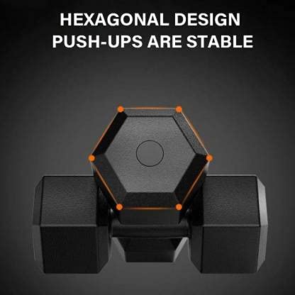 Image of L'AVENIR FITNESS Hex Shape Set of PVC Dumbbell - Pair of 3kg Dumbbell Set - Best for Home Gym Work-Out
