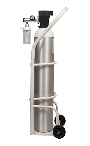 Image of MYOXY Light Weight Portable Oxygen Cylinder for Home Patient with regulator and Trolley (1500 Litres).