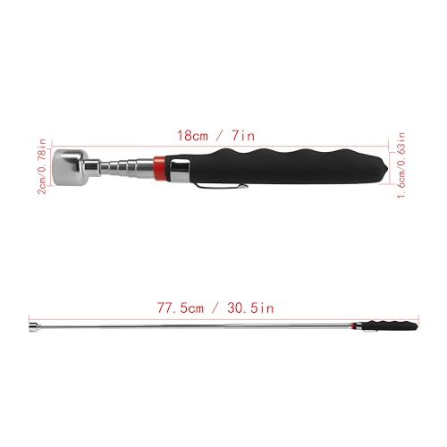 Heavy Magnetic pick-up tool 20 lbs for pick up.Telescoping Pick Up Tool for Small Metal Tools Extends from 7 to 30 in,Useful for Hard-to-Reach Picking Tool