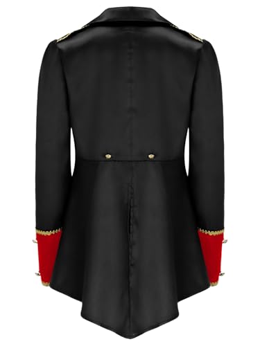 Moily Kids Boys Medieval Pirates Tailcoat Long Sleeve Waistcoat Top High Low Tuxedo Victorian Jacket2