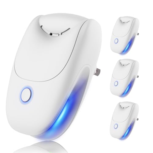 Plug in Air Ionizer, 4 Pack Air Purifiers 2-Speed Quiet Mini Negative Ionic Air Purifier, Portable Odor Eliminator for Home, Bedroom, Office & Kitchen, Targets Smoke, Dust Mites & Pet Smell (AU Plug)