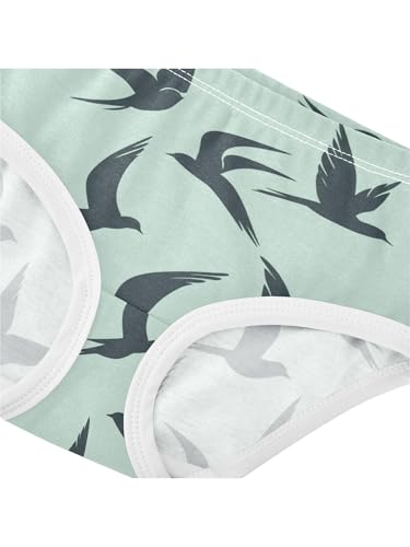ZZKKO Cartoon Swallow Silhouette Girls Underwear Toddler Panties for Girls Comfort Brief Size 2-8T4