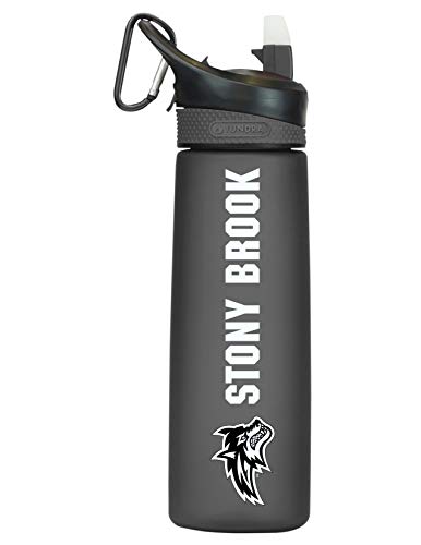 Stony Brook Tritan Plastic Frosted Sport Bottle, Design-3 - Black