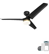 Black Gold Smart Ceiling Fan with Lights, DC 10 Speeds Ceiling Fan with Remote, 3 Light Colors Di...