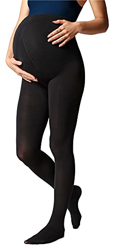 Be Mammy Medias Panty Premamá Mujer 100 DEN BE-1120 (Negro, L)