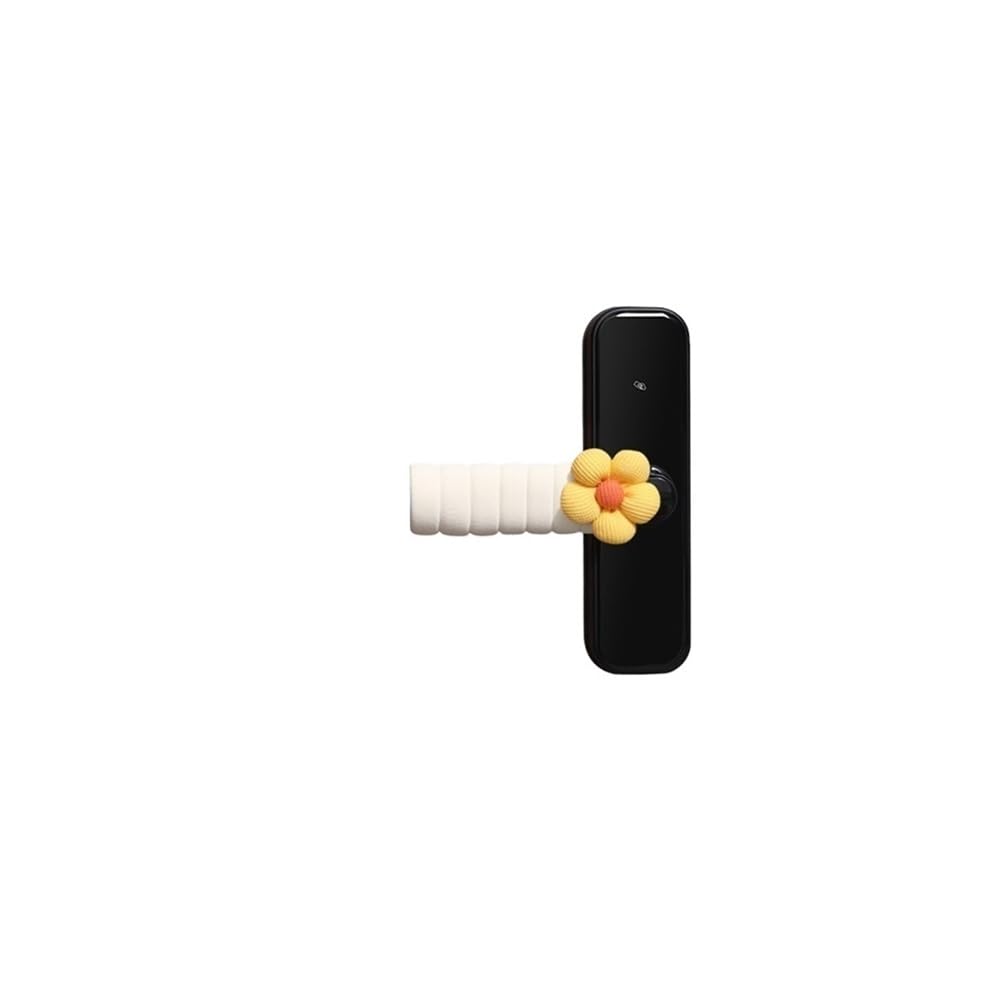 Tianshengqi D Oor Handle Cover Anti-Slip Anti-Static Anti-Collision Ecorative Protector For Bedroom With Soft Floral Pattern Home Use(D)