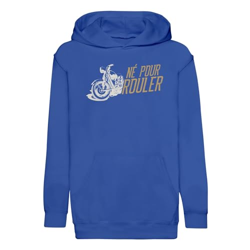 Sweat à capuche enfant cafe racer confection premium et finitions soignées pour motard
