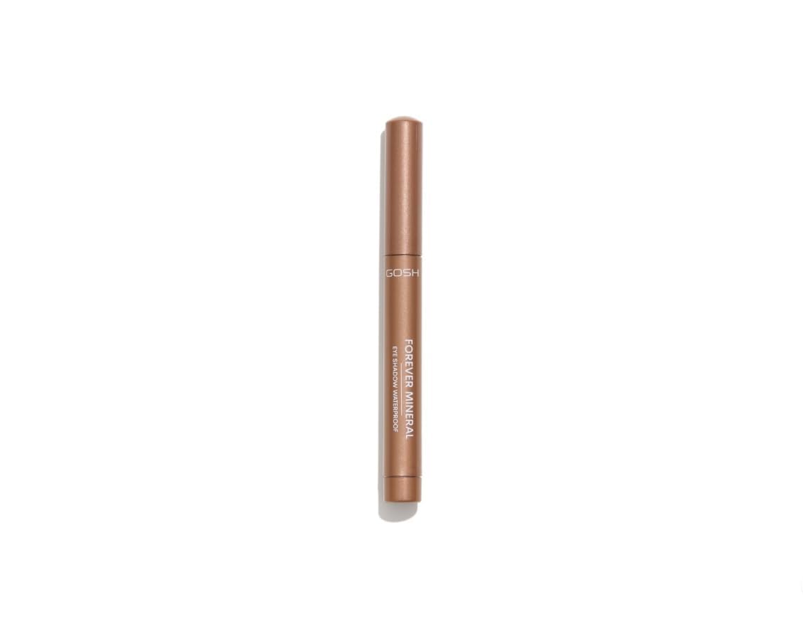 GOSH Forever Mineral Eyeshadow Stick • Shade 004 LIGHT COPPER – Cream‑to‑Powder Longwear Eye Color Crayon, Smudge‑Resistant, Waterproof Finish, Travel Friendly