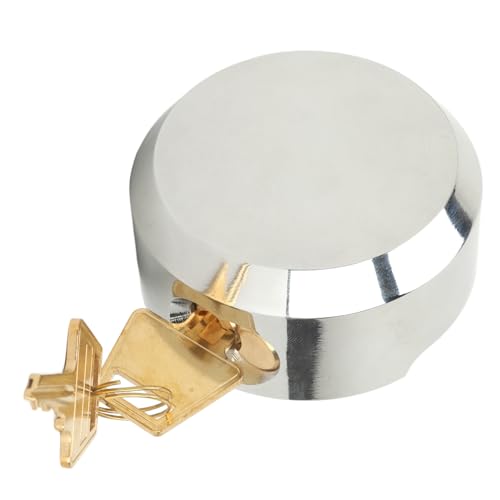 Asixxsix Vorhängeschloss mit Verstecktem Bügel, Legierter Stahl, Hohe Sicherheit, Resistent Gegen Bohrfeilen, Anhängertür, Robustes Puck-Schloss mit 2 Schlüsseln für Lager, Container,