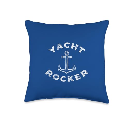 Yacht Rocker Anchor Smooth Ocean Boat Music Graphic Throw Pillow