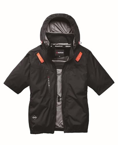 Amazon.co.jp: BURTLE バートル エアークラフト半袖ブルゾン(ハイバックファン)(ユニセックス) 春夏用 ブラック AC2096HB 35 XL