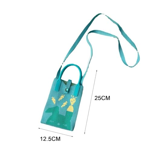 Women's Knitted Handbag Woven Shopper Tote Bag Knot Wrist Bag Handmade Shoulder Bag Handbag(6)2