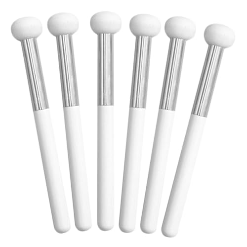 minkissy Professional Makeup Concealer Brush 6pcs Set Mushroom Sponge Wood Handle Ideal for Travel