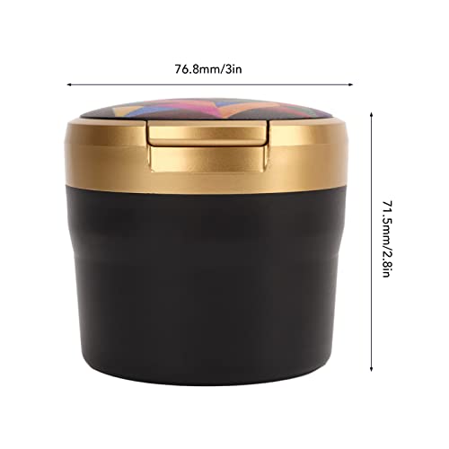 Cinzeiro para Carro, Difusor de Fumaça 3W LED Luz Azul ABS Suporte para Copo Cinzeiro para Escritóri