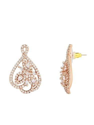 Juego de joyas de latón con chapado de oro rosa elegante DMZ-2451 6