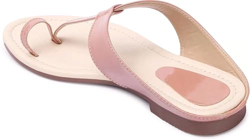 Image of Women's Toe Ring Sandals - Elegant Ruched Strap Design, Ideal for Party, Festive & Casual Wear
