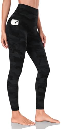 HeyNuts Essential/Workout Pro/Yoga Pro 7/8 Leggings with Pockets for Women, High Waisted Compression Workout Yoga Pants 25”