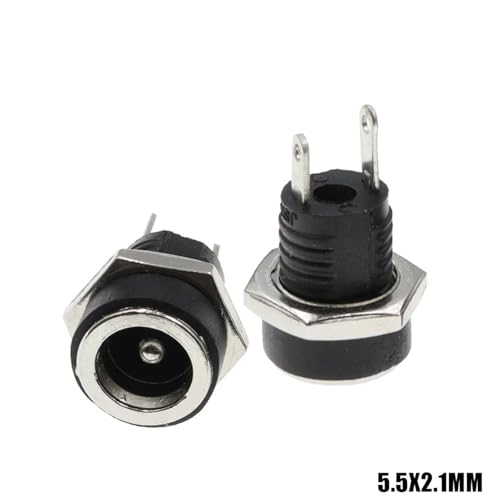 Conector CC hembra DC-022B de 12V con montaje en panel estable para evitar cortes de energía 2