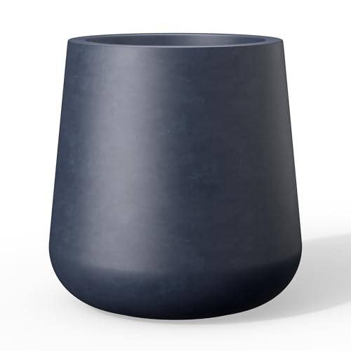Kante 17.3-Inch Dia Modern Round Concrete Planter with Drainage Hole