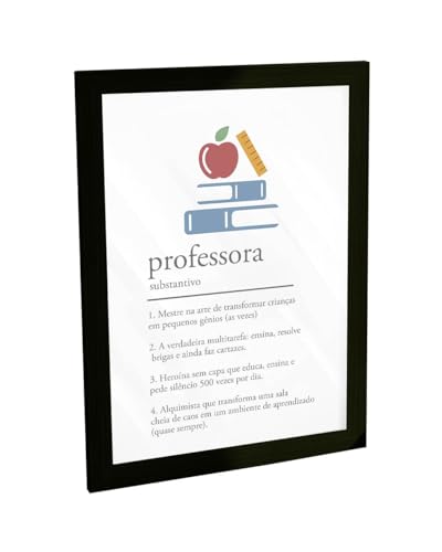 Quadro Decorativo Profiss&atilde;o Professora Defini&ccedil;&atilde;o Poster