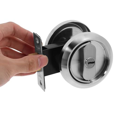 Serrure de porte à poche invisible et ronde en acier inoxydable