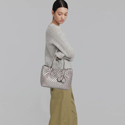 Image of Woven Tote Bag for Women, Hobo Bag for Work, Large Beach Travel Handbags and Purses, Retro Shoulder Bag, Shopping Bag