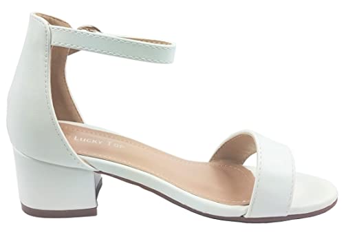 Image of Lucky Top Girls Dress Sandal Low Heel Ankle Strap