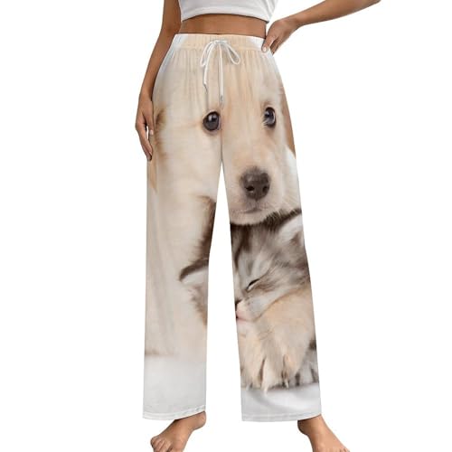 Pantalon de pyjama femme Labrador bas de nuit vêtement poches S