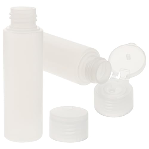 Abaodam Botellas Exprimibles de Viaje 50 Ml, Juego de 2 Unidades, Envases Vacíos Reutilizables Tapa Abatible, Dispensador Líquido para Cosméticos, Maquillaje y Cuidado Personal