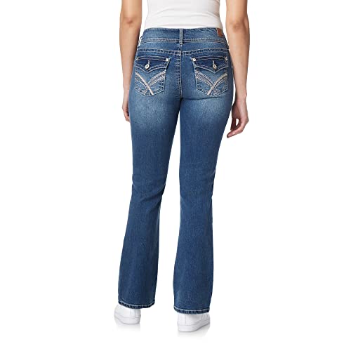 Image of WallFlower Bling Back Pocket Bootcut Jeans for Women, Luscious Curvy Fit, Embellished Mid-Rise Insta Stretch Denim