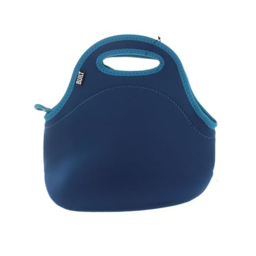 Built Gourmet Getaway Neoprene Lunch Bag - Insulated, Reusable, & Machine-Washable Lunch Tote for Hot and Cold Food Storage, Lightweight & Reusable - One Size (Navy)