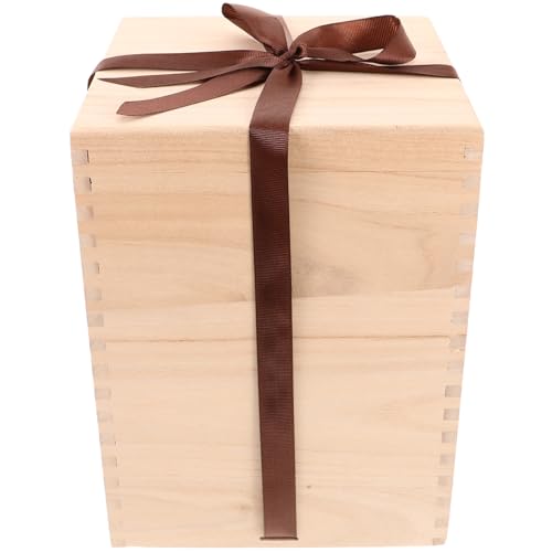 Mobestech Coffret En Pour Tasse à Thé Couvercle Boîte De Rangement Décorative Matériau En Naturel Organisateur De Thé Présent Mariage Utilisation Pour Rangement à 1 Pièce