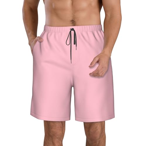Natural Pink Men's Beach Pants-Quick-Dry & Comfortable Mens Beach Shorts for Men, Perfect for Surfing and Everyday Wear