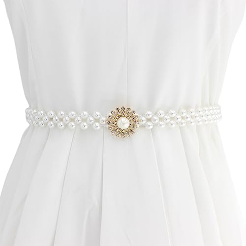 FAIRYGATE Taillenkette Perlen Gürtel Perlenstirnbänder Kristallschmuck Kleid Festival Damen, DA6529