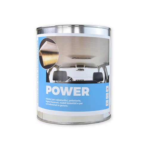 TENDAGGIMANIA Colla Alte Temperature Forte Tenuta Peso 850 GR- Colla Per Tessuti, Cielo Auto, Legno, Gommapiuma, Pannelli Fonoassorbenti-Applicazione a Pennello- Resistente da -20°C a 90°C